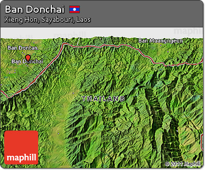 Satellite 3D Map of Ban Donchai