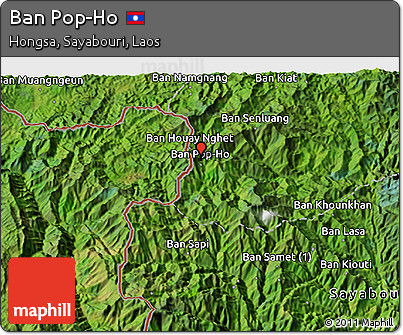 Satellite 3D Map of Ban Pop-Ho