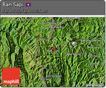 Satellite 3D Map of Ban Sapi