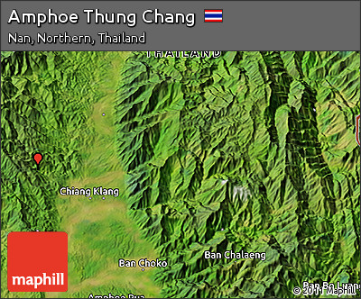 Satellite 3D Map of Amphoe Thung Chang