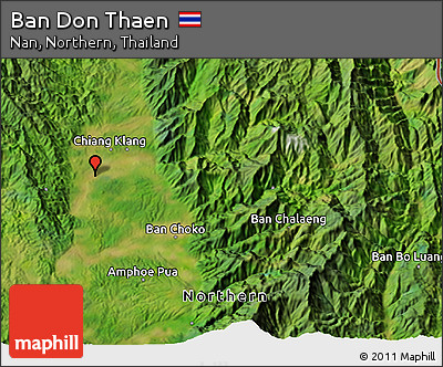 Satellite 3D Map of Ban Don Thaen