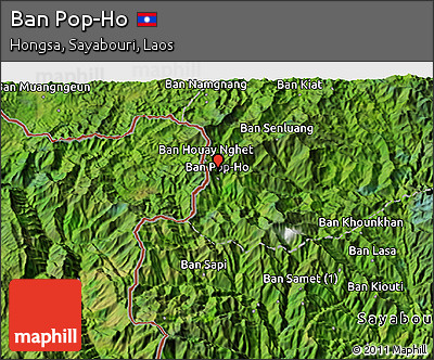 Satellite 3D Map of Ban Pop-Ho
