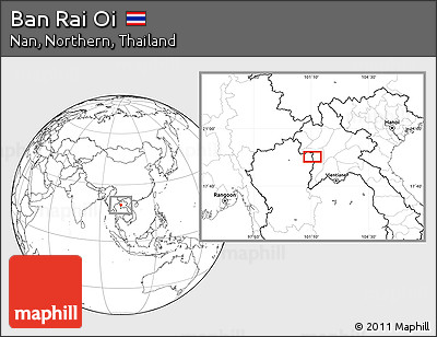Blank Location Map of Ban Rai Oi