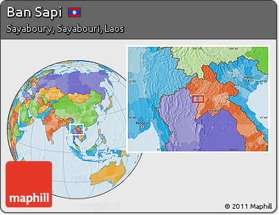Political Location Map of Ban Sapi