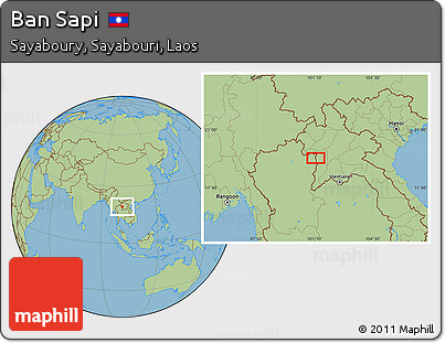 Savanna Style Location Map of Ban Sapi