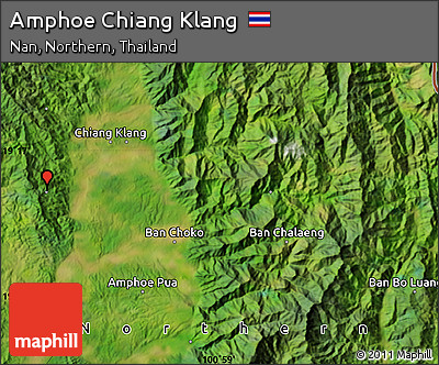 Satellite Map of Amphoe Chiang Klang