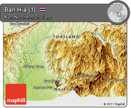 Physical Panoramic Map of Ban Hia (1)