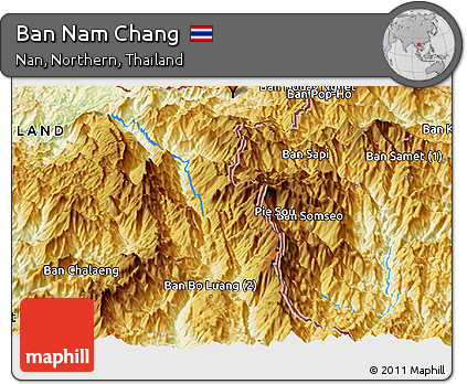 Physical Panoramic Map of Ban Nam Chang