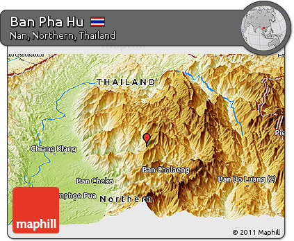 Physical Panoramic Map of Ban Pha Hu