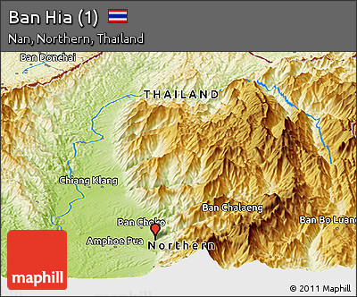 Physical Panoramic Map of Ban Hia (1)