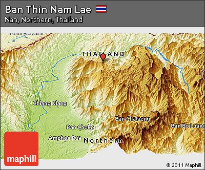 Physical Panoramic Map of Ban Thin Nam Lae