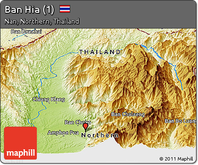 Physical Panoramic Map of Ban Hia (1)