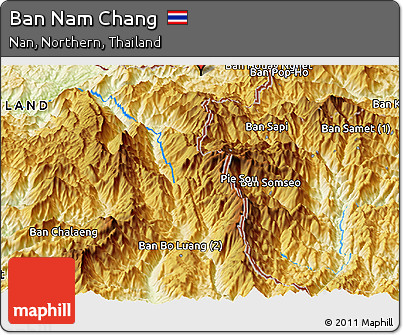 Physical Panoramic Map of Ban Nam Chang