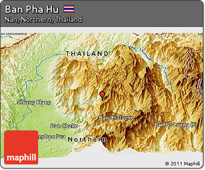 Physical Panoramic Map of Ban Pha Hu
