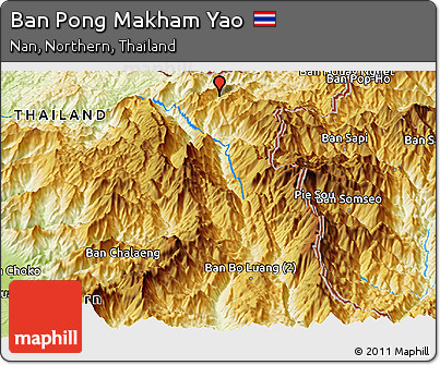 Physical Panoramic Map of Ban Pong Makham Yao
