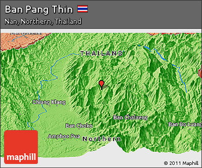 Political Panoramic Map of Ban Pang Thin