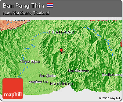 Political Panoramic Map of Ban Pang Thin