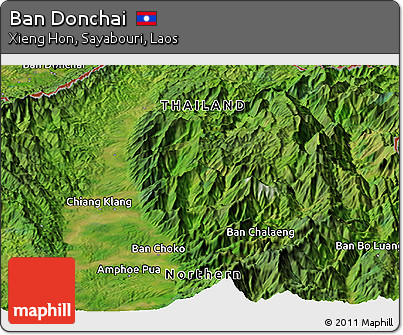 Satellite Panoramic Map of Ban Donchai