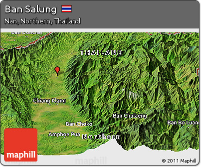 Satellite Panoramic Map of Ban Salung