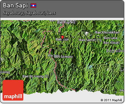 Satellite Panoramic Map of Ban Sapi
