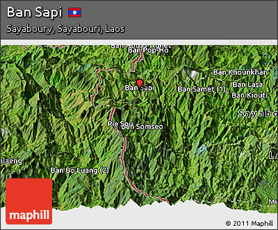 Satellite Panoramic Map of Ban Sapi
