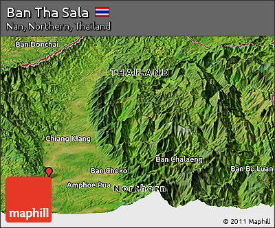 Satellite Panoramic Map of Ban Tha Sala