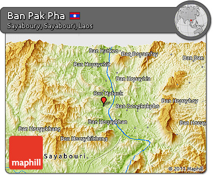 Physical 3D Map of Ban Pak Pha