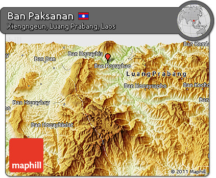 Physical 3D Map of Ban Paksanan