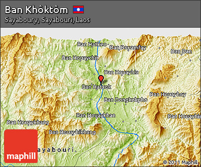 Physical 3D Map of Ban Khôktôm