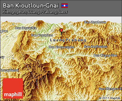 Physical 3D Map of Ban Kioutloun-Gnai