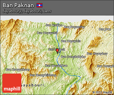 Physical 3D Map of Ban Paknan