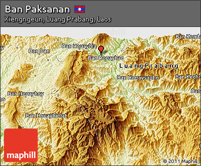 Physical 3D Map of Ban Paksanan