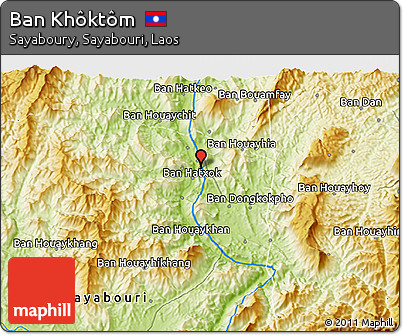 Physical 3D Map of Ban Khôktôm