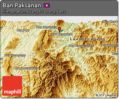 Physical 3D Map of Ban Paksanan