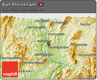Physical 3D Map of Ban Phônkham