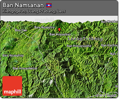 Satellite 3D Map of Ban Namsanan
