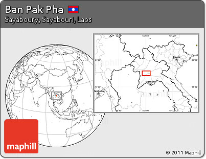 Blank Location Map of Ban Pak Pha