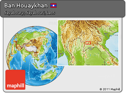Physical Location Map of Ban Houaykhan