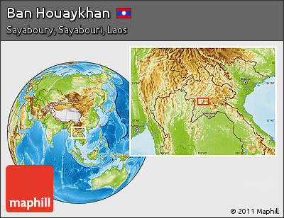 Physical Location Map of Ban Houaykhan