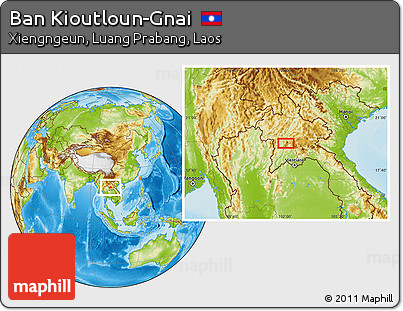 Physical Location Map of Ban Kioutloun-Gnai