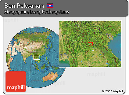 Satellite Location Map of Ban Paksanan