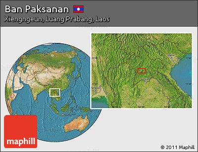 Satellite Location Map of Ban Paksanan