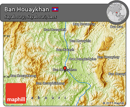 Physical Map of Ban Houaykhan
