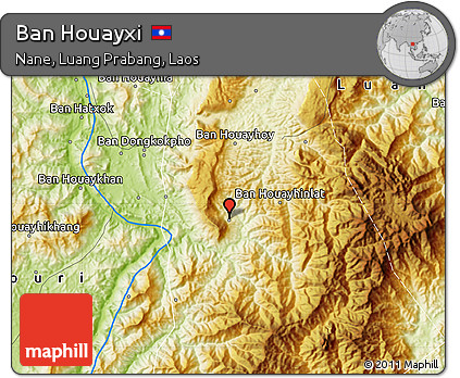 Physical Map of Ban Houayxi