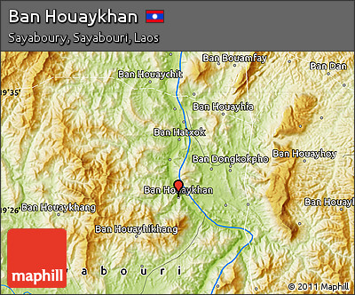 Physical Map of Ban Houaykhan