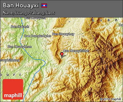 Physical Map of Ban Houayxi