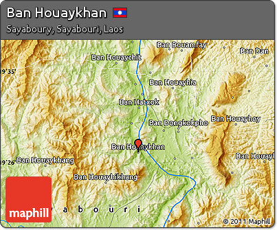 Physical Map of Ban Houaykhan