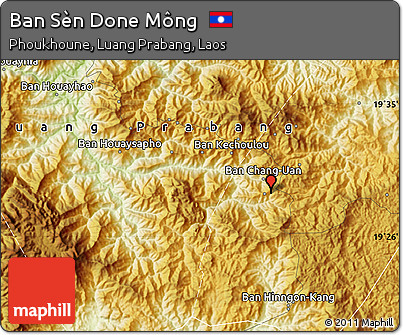 Physical Map of Ban Sèn Done Mông