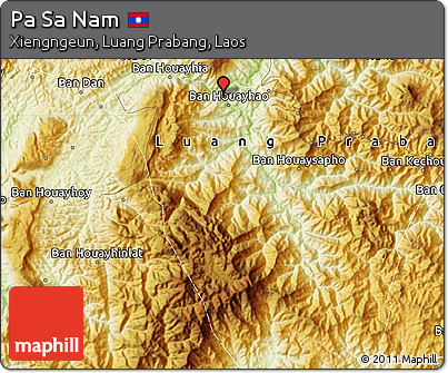 Physical Map of Pa Sa Nam