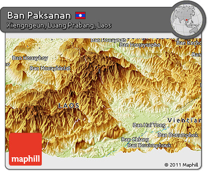 Physical Panoramic Map of Ban Paksanan